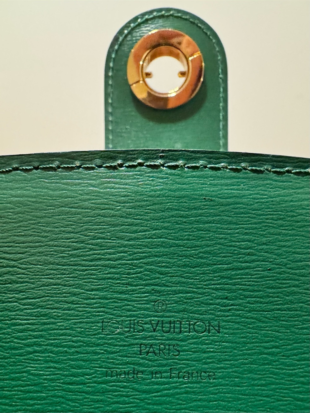 Louis Vuitton Green Epi Vintage Capucine - Picture 14 of 14